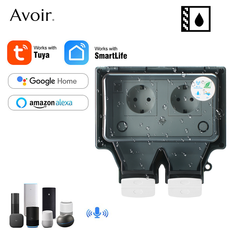 Outdoor Power Timer - Avoir Tuya Muur Stopcontacten Ip66 Waterdicht