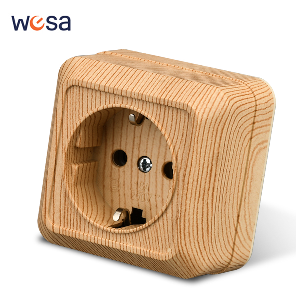 Outdoor Power Wash - Wesa Hout Wandcontactdoos Stekker Eu Stopcontacten