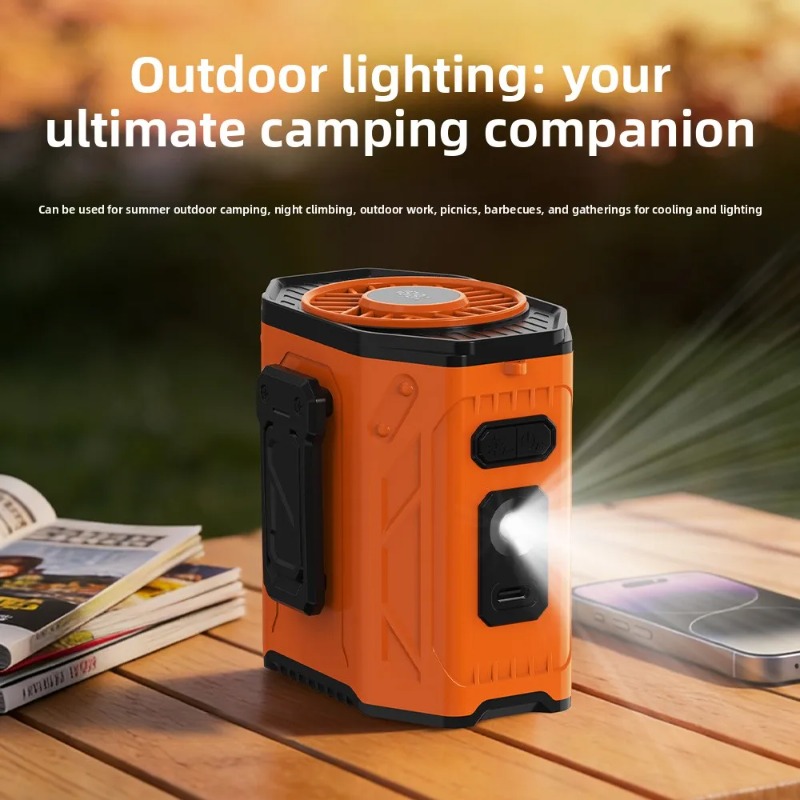 Outdoor Power Fan - Draagbare ventilator voor buitenwerk, 3600mAh oplaadbaar,