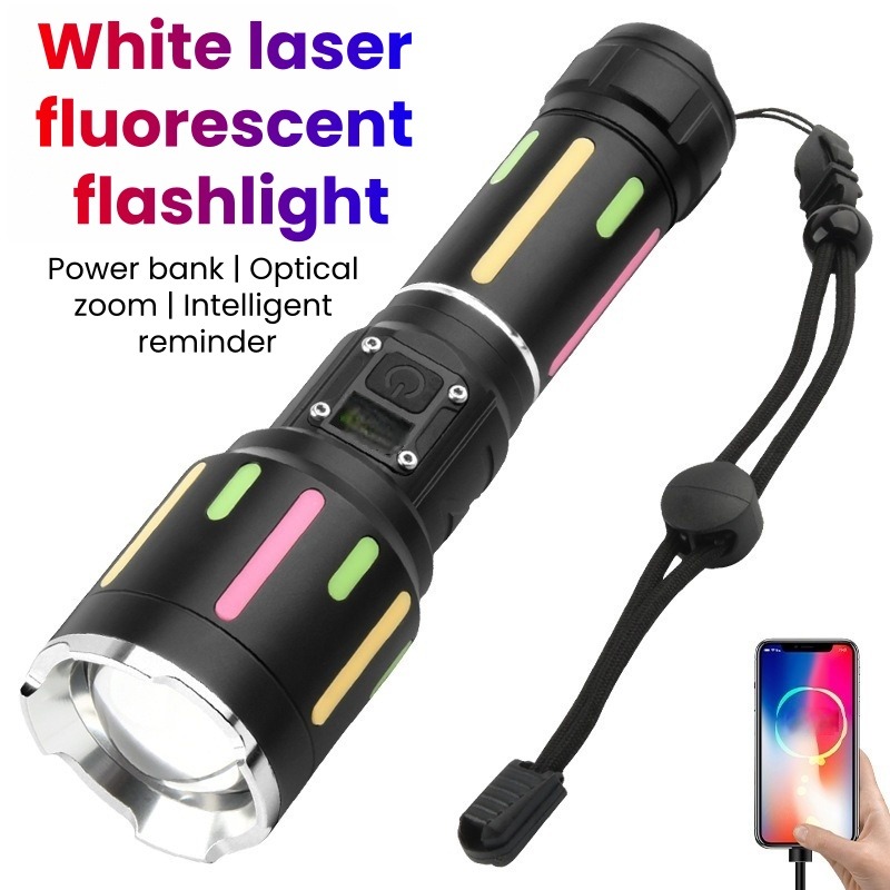 Outdoor Power For Lights - Krachtige witlicht fluorescerende zaklamp Oplaadbare zoombare