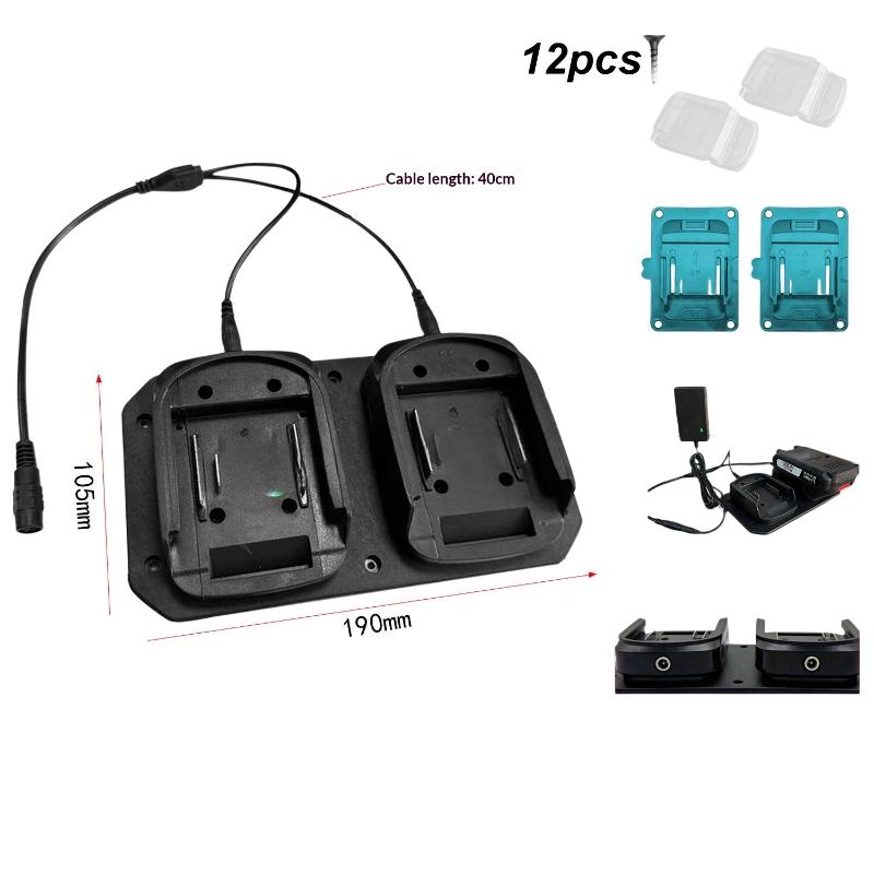 Outdoor Power Double Adapter - Dubbele batterijadapter voor 18V accu, 1