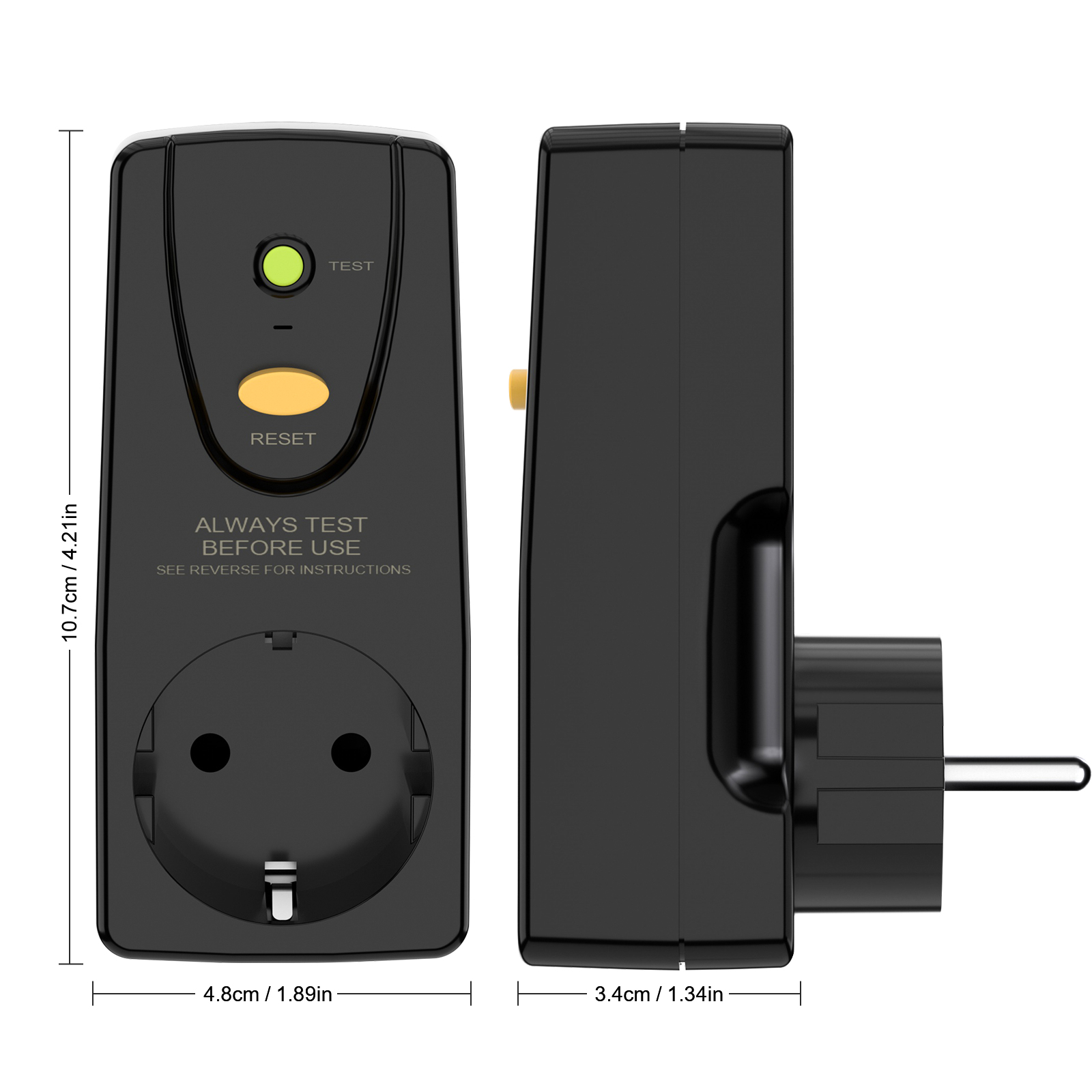 Outdoor Power Outlet - 16A Lekkagebeschermingsstekker EU Persoonlijke beschermingsstopcontact met