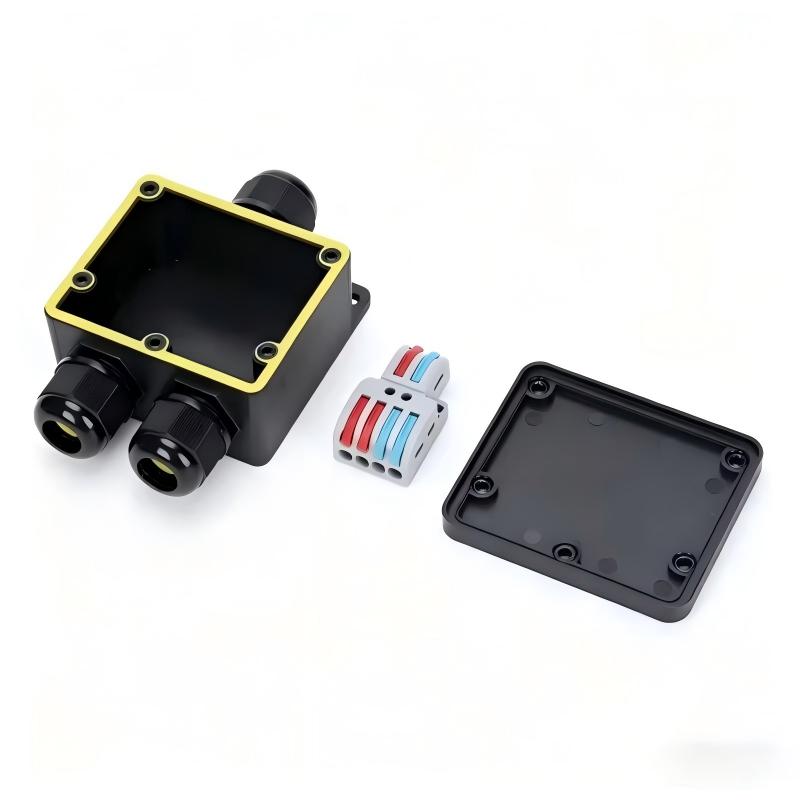 Outdoor Power Outlet Box - Waterdichte aansluitdoos IP68 2-weg stekkerlijn M20