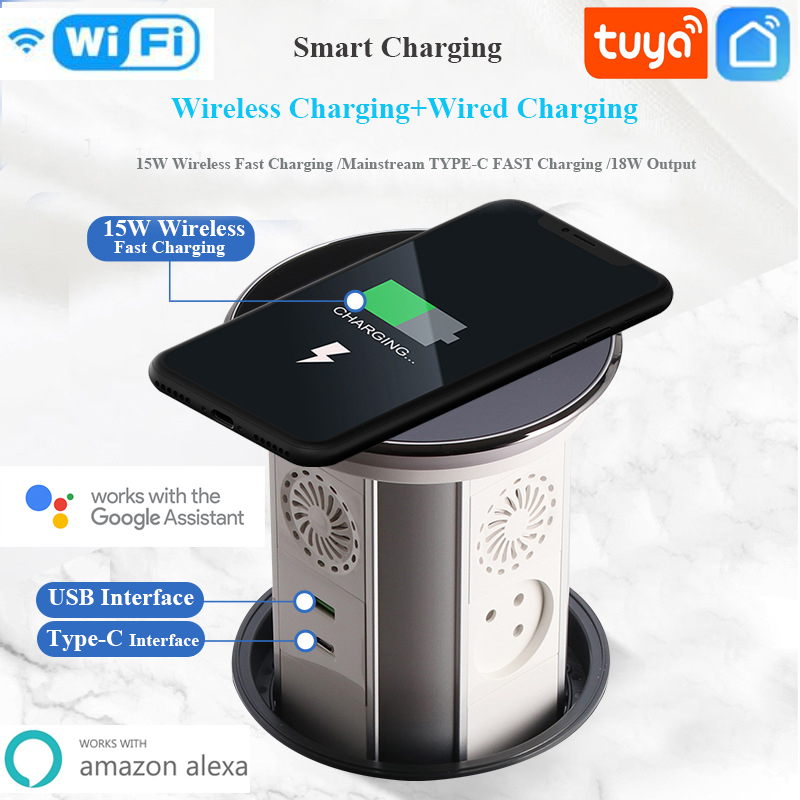 Outdoor Power Timer - WIFI Tuya Touch Automatisch heffende pop-uptafel