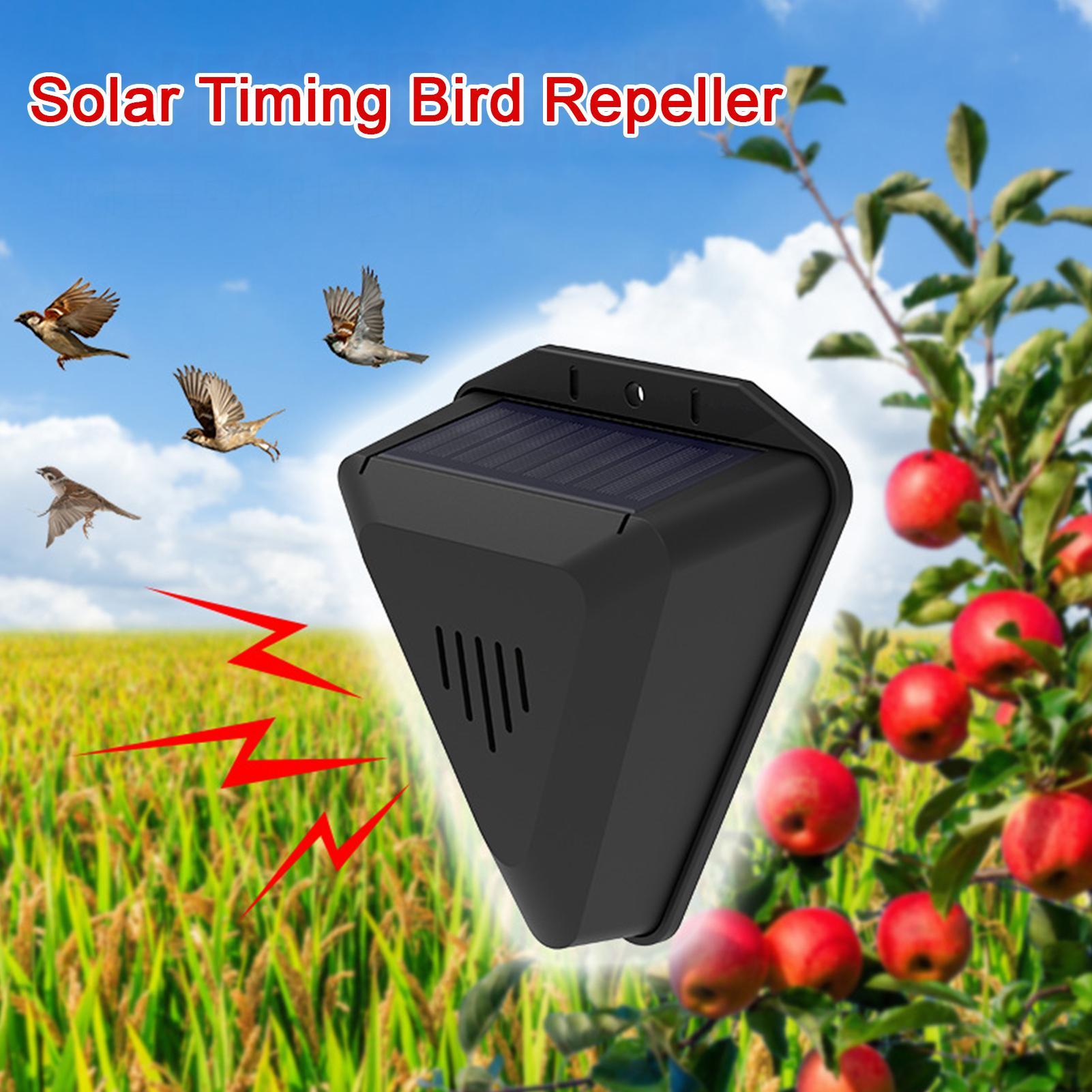 Outdoor Power With Timer - Solar Timer Vogelafschrikker Met 13 Geluiden