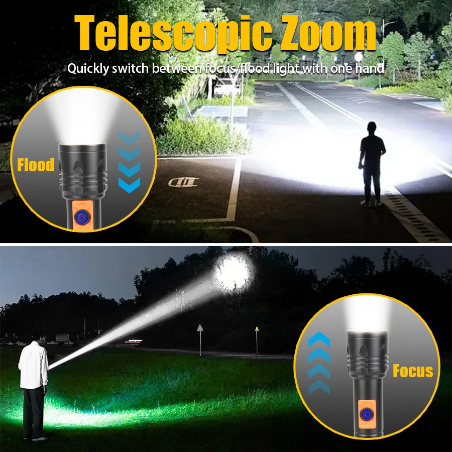 Krachtige LED-zaklamp Oplaadba - Outdoor Power For Lights recensie en prijs