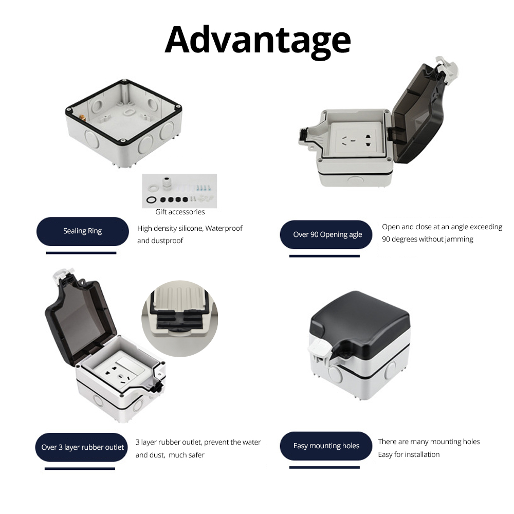 Wallpad IP66 Stofdicht Waterdi - Outdoor Power Outlet recensie en prijs