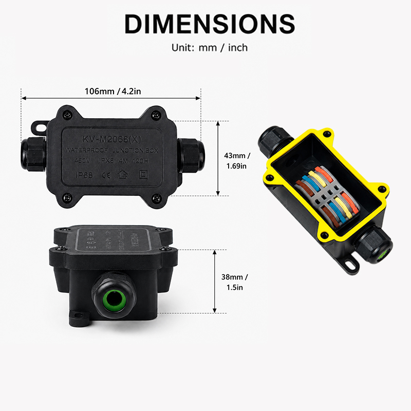 IP68 Waterdichte Junction Box  - Outdoor Power Outlet Box recensie en prijs