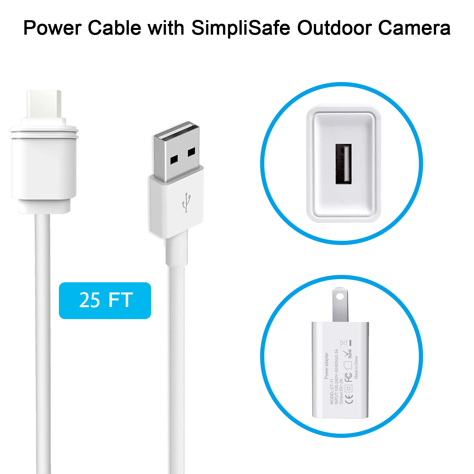 7,6 m / 25ft oplaadkabel voor  - Outdoor Power Lead recensie en prijs