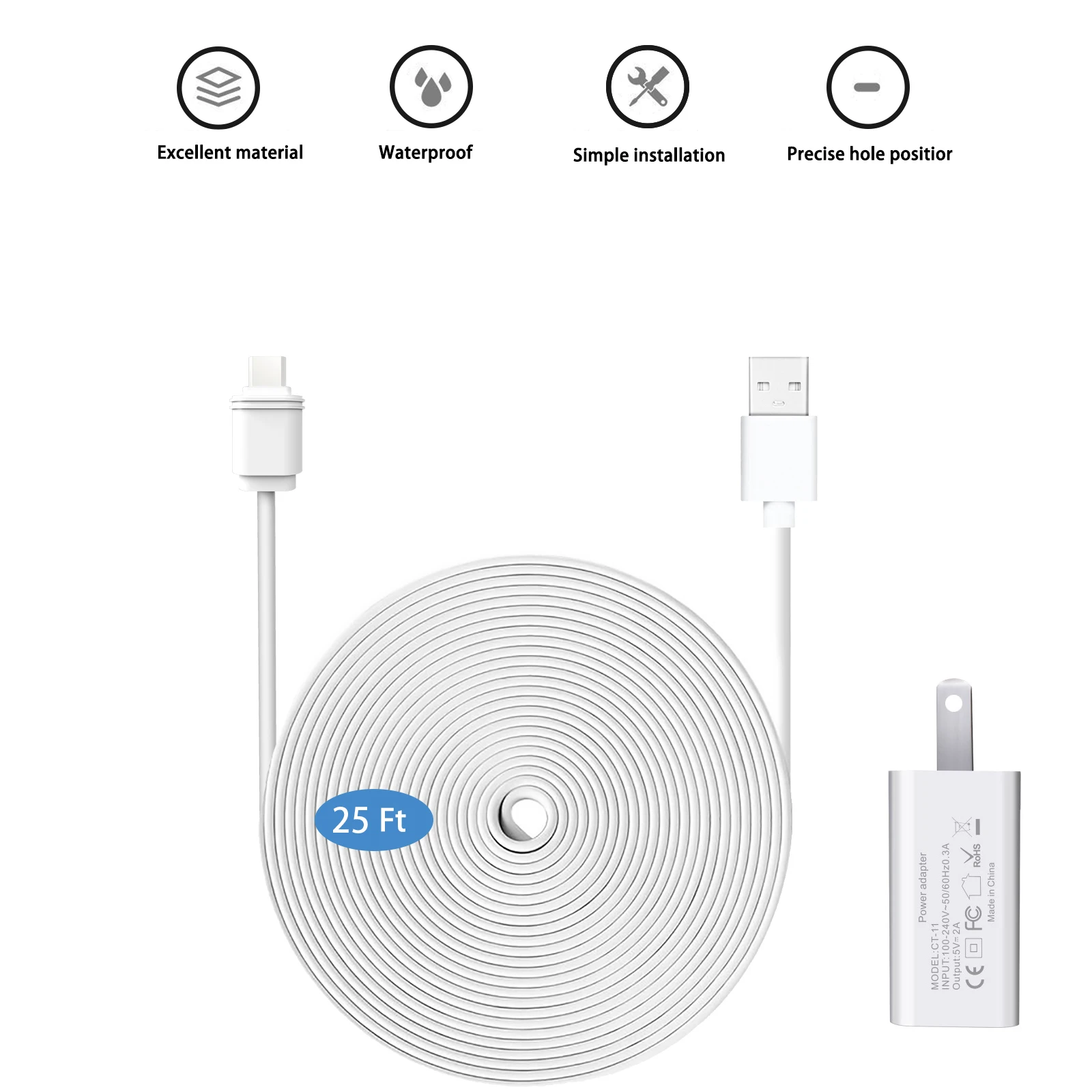 7,6 m / 25ft oplaadkabel voor  - Outdoor Power Lead recensie en prijs
